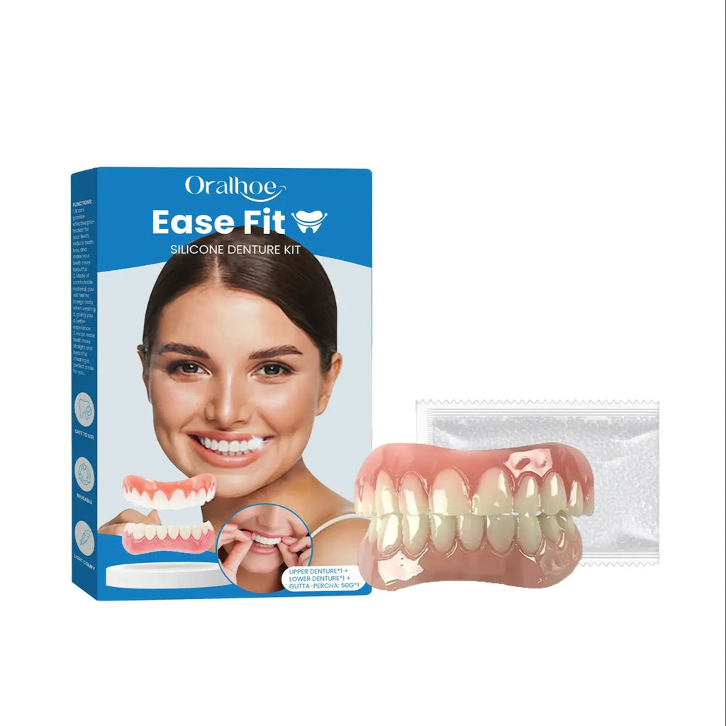 Full Denture Set Silicone False Teeth Veneers