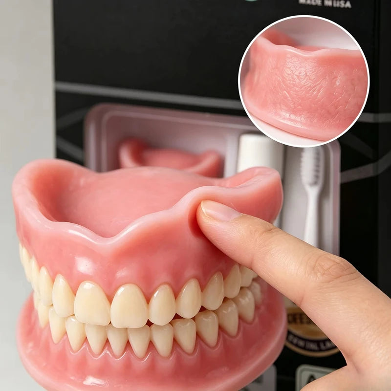 Moldable Silicone Denture Set Instant Smile Cosmetic False Teeth