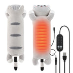 USB Heated Cat Pillow Plush Warming Hot Compress Bolster