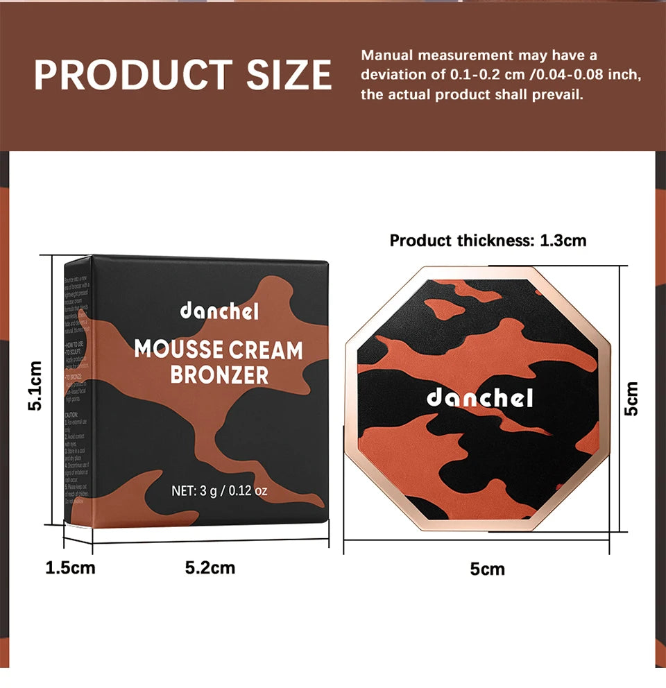 Cream Mousse Bronzer Matte Face Contour Sculpting Makeup - 14