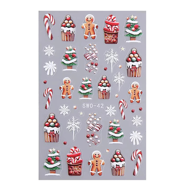Christmas Nail Stickers Winter Nail Art Decals - 26