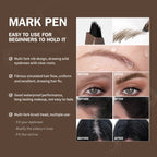 Liquid Eyebrow Pencil Multi Fork Tattoo Pen for Natural Brows