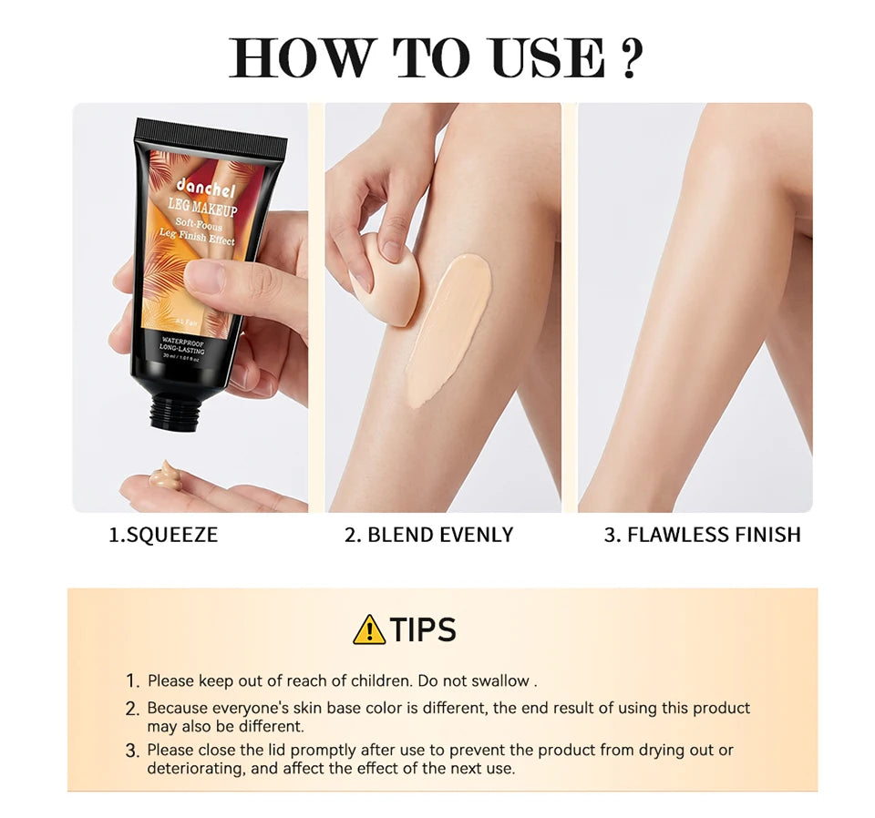 Leg Makeup Foundation Body Concealer for Flawless Even Skin Tone - 15