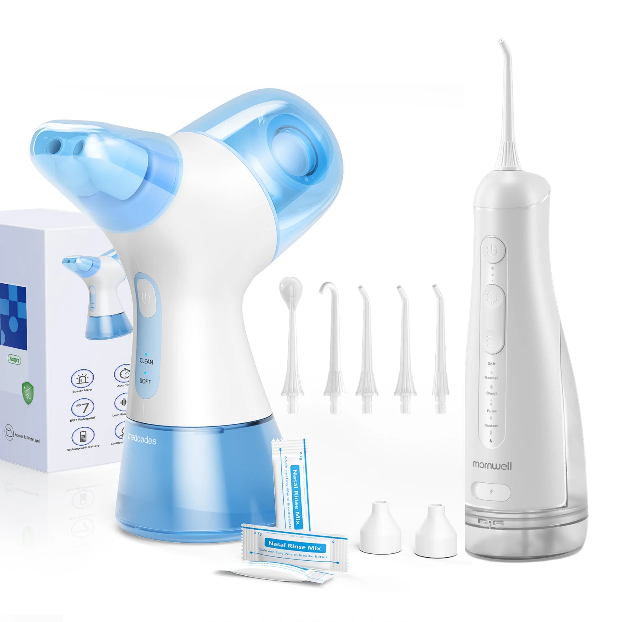 Portable Water Flosser and Sinus Irrigator Oral Nasal Cleaning Kit - 31