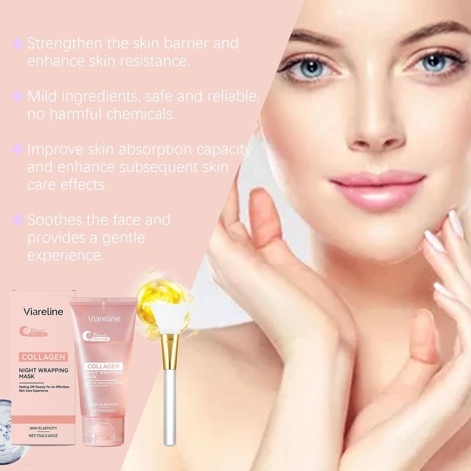 Collagen Night Wrapping Mask Peel Off Sleeping Facial Treatment - 11