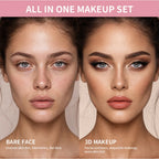 All in One Makeup Kit Professional Cosmetic Set for Face and Eyes