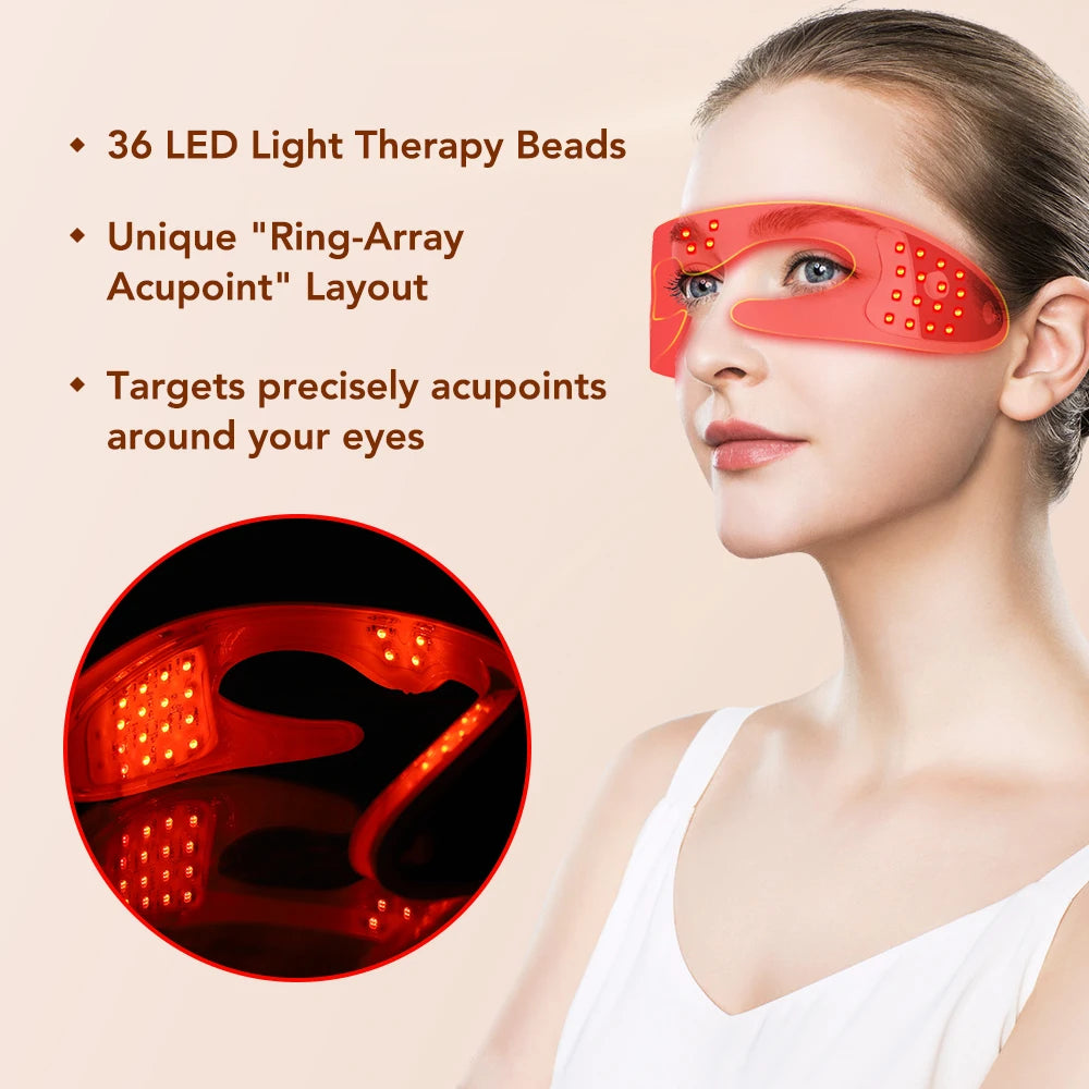 3D Eye Massager and Red Light Therapy Device for Eye Fatigue Relief