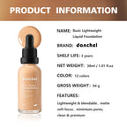 Basic Liquid Foundation Matte Face Makeup Base
