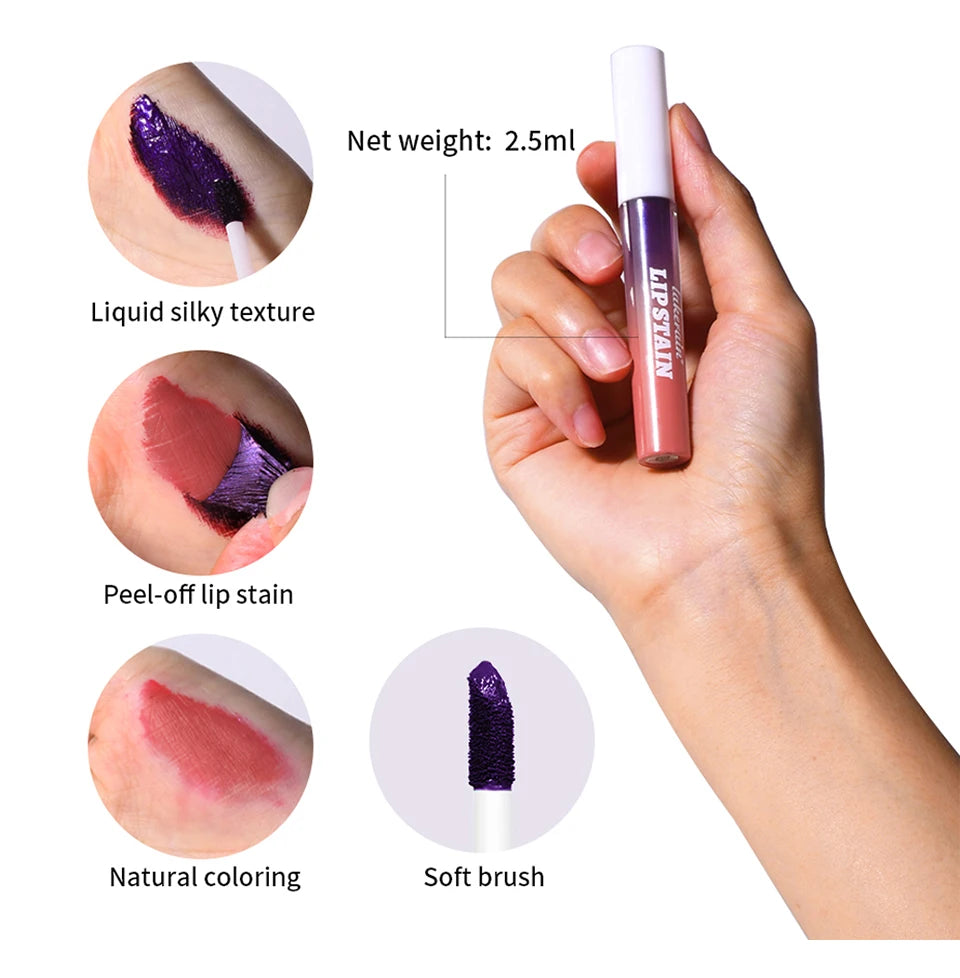 Peel Off Lip Stain Long Lasting Waterproof Liquid Lipstick - 13