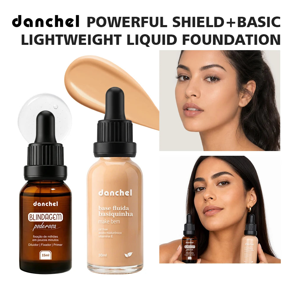 Liquid Foundation and Primer Set Long Lasting Makeup Combo - 1