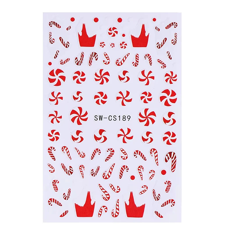Christmas Nail Stickers Winter Nail Art Decals - 22