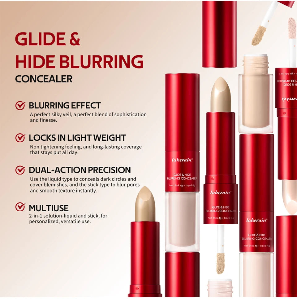 2 in 1 Blurring Concealer and Full Coverage Foundation Makeup - 9