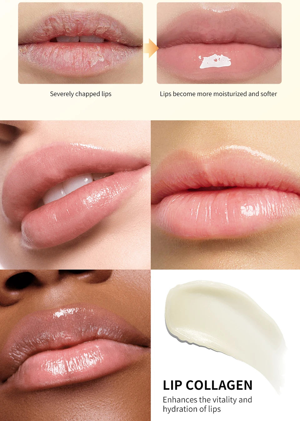 Collagen Lip Mask and Moisturizing Lip Treatment