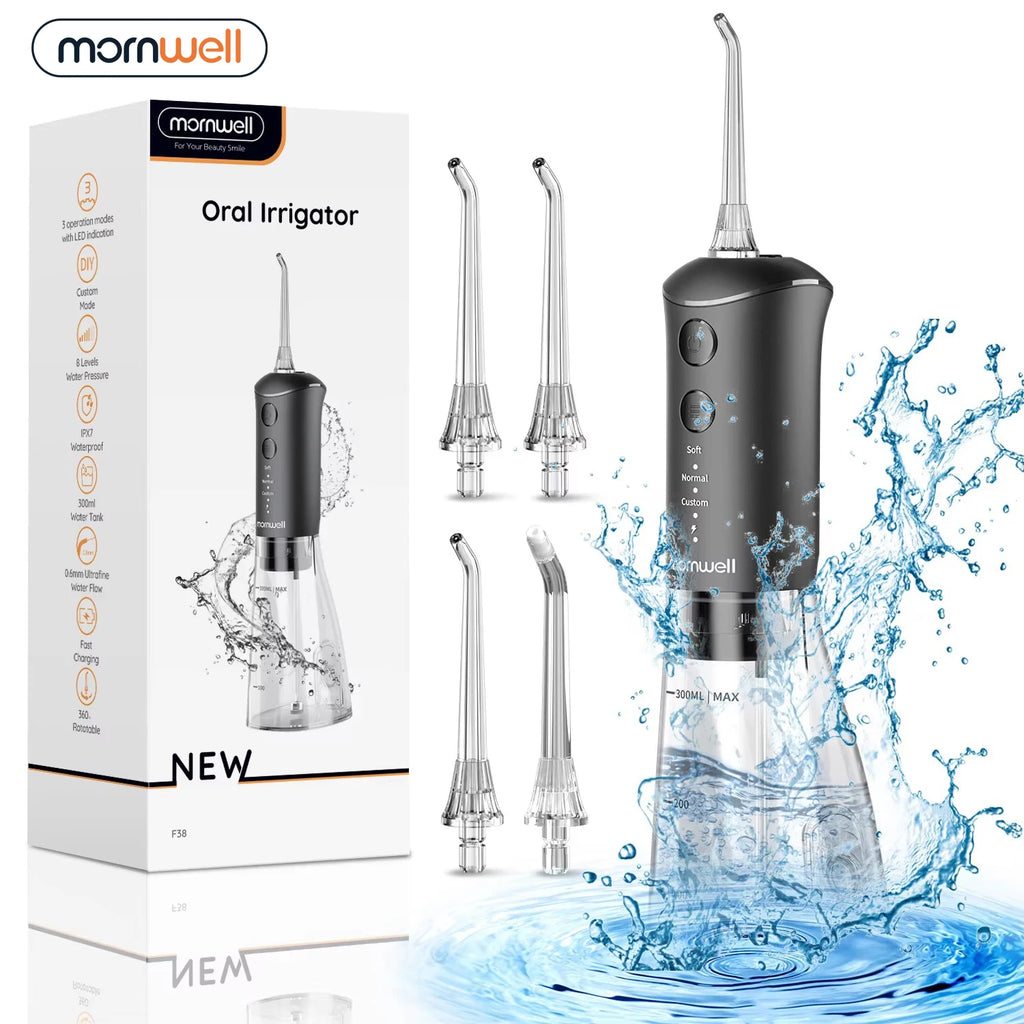 Portable Water Flosser Oral Irrigator Rechargeable Teeth Cleaner