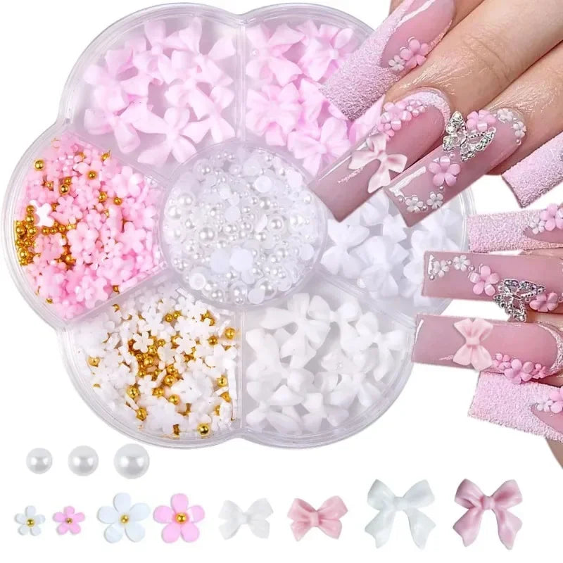 3D Nail Art Charms and Decoration Set Mixed Resin Accessories