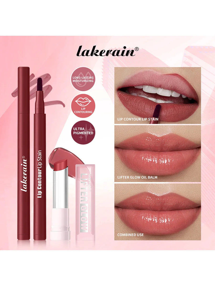 Lip Liner Pencil and Lip Contour Makeup Kit Hydrating Lip Balm - 5