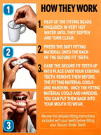 Cosmetic Smile Veneers Silicone Snap On False Teeth Upper and Lower Set