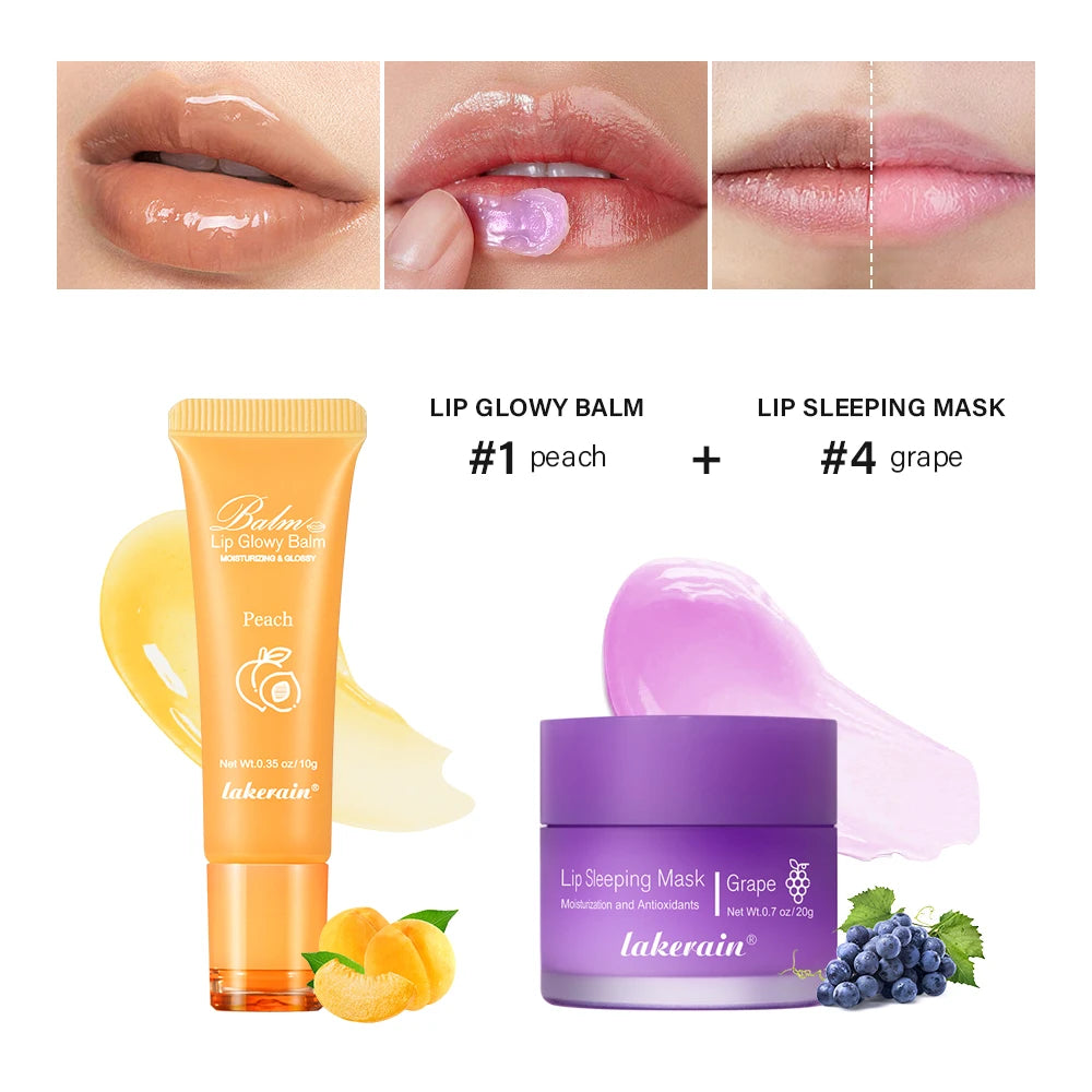 Lip Balm and Sleeping Mask Set Moisturizing Lip Care Treatment - 34