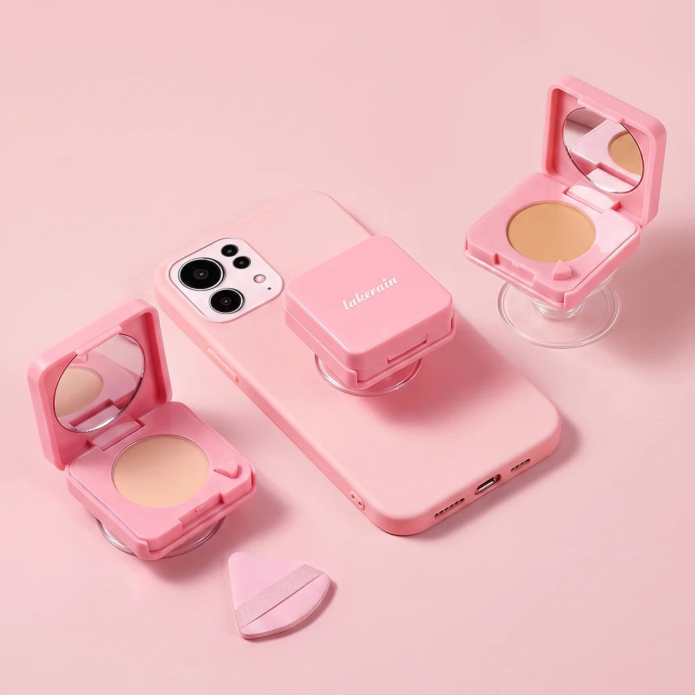 Pressed Face Powder and Setting Compact with Mirror