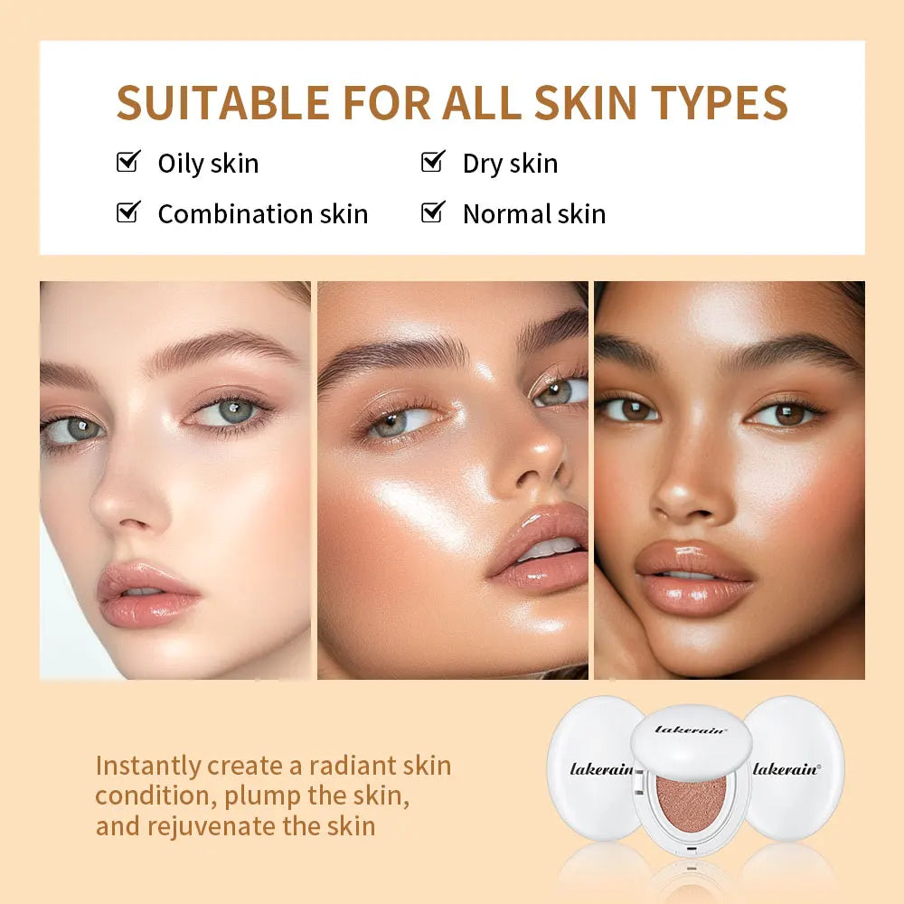 Glow Cream Cushion Foundation Dewy Luminous Face Makeup - 5