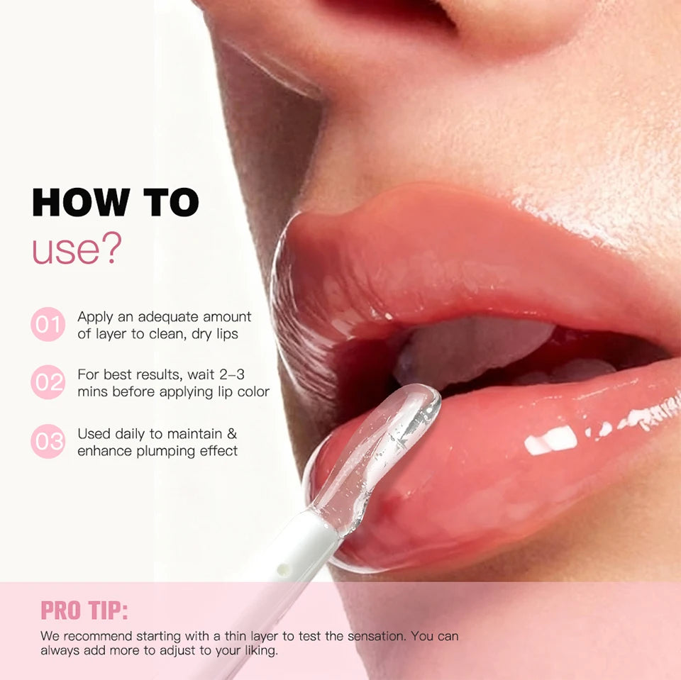 Lip Plumper and Volumizing Lip Gloss Serum for Fuller Looking Lips