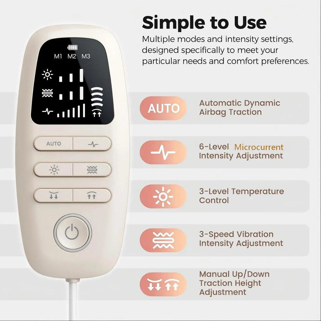 Electric Lumbar Traction Massager Back Stretcher Spine Support Device
