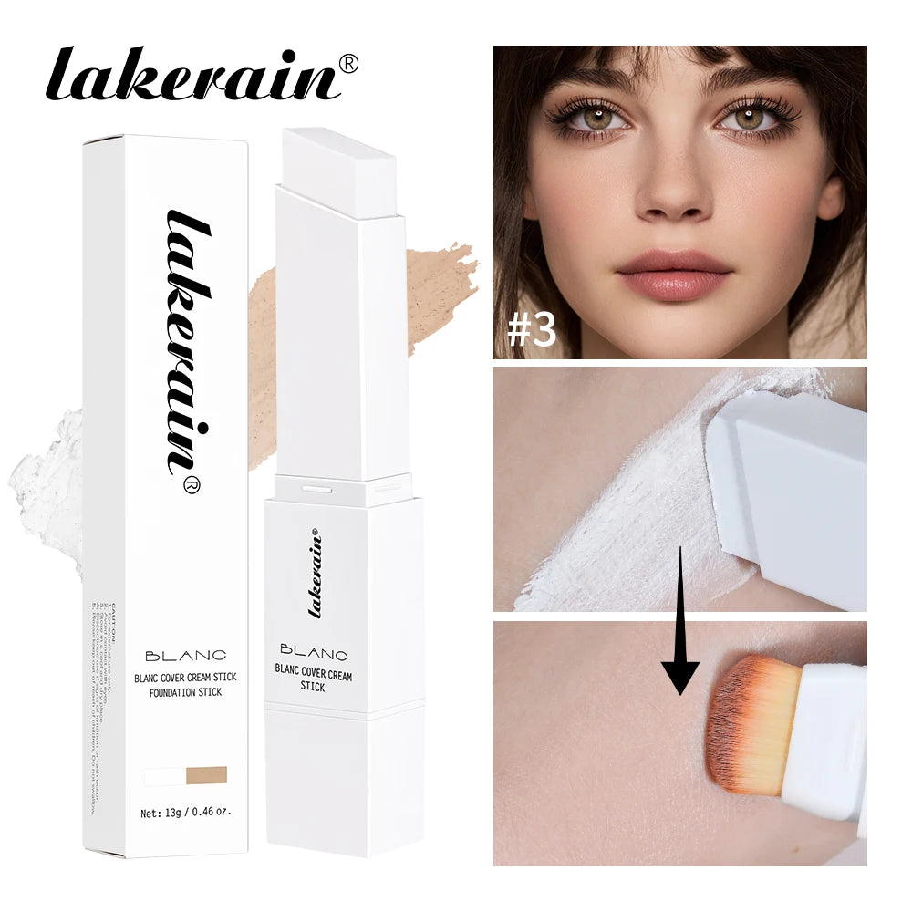 Cream Foundation Stick with Built-in Brush Makeup Base - 1