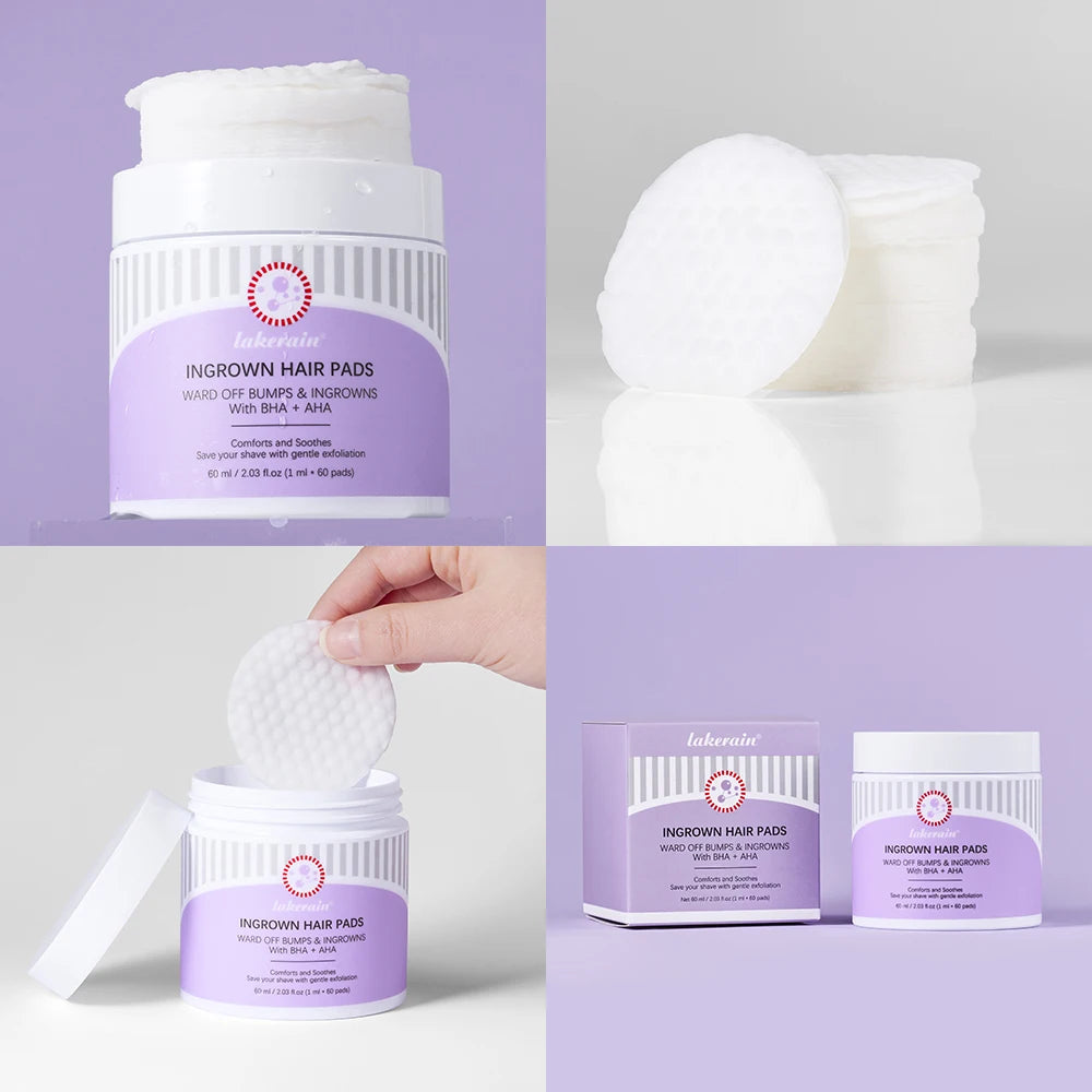 Ingrown Hair Pads and Razor Bump Treatment Exfoliating Wipes