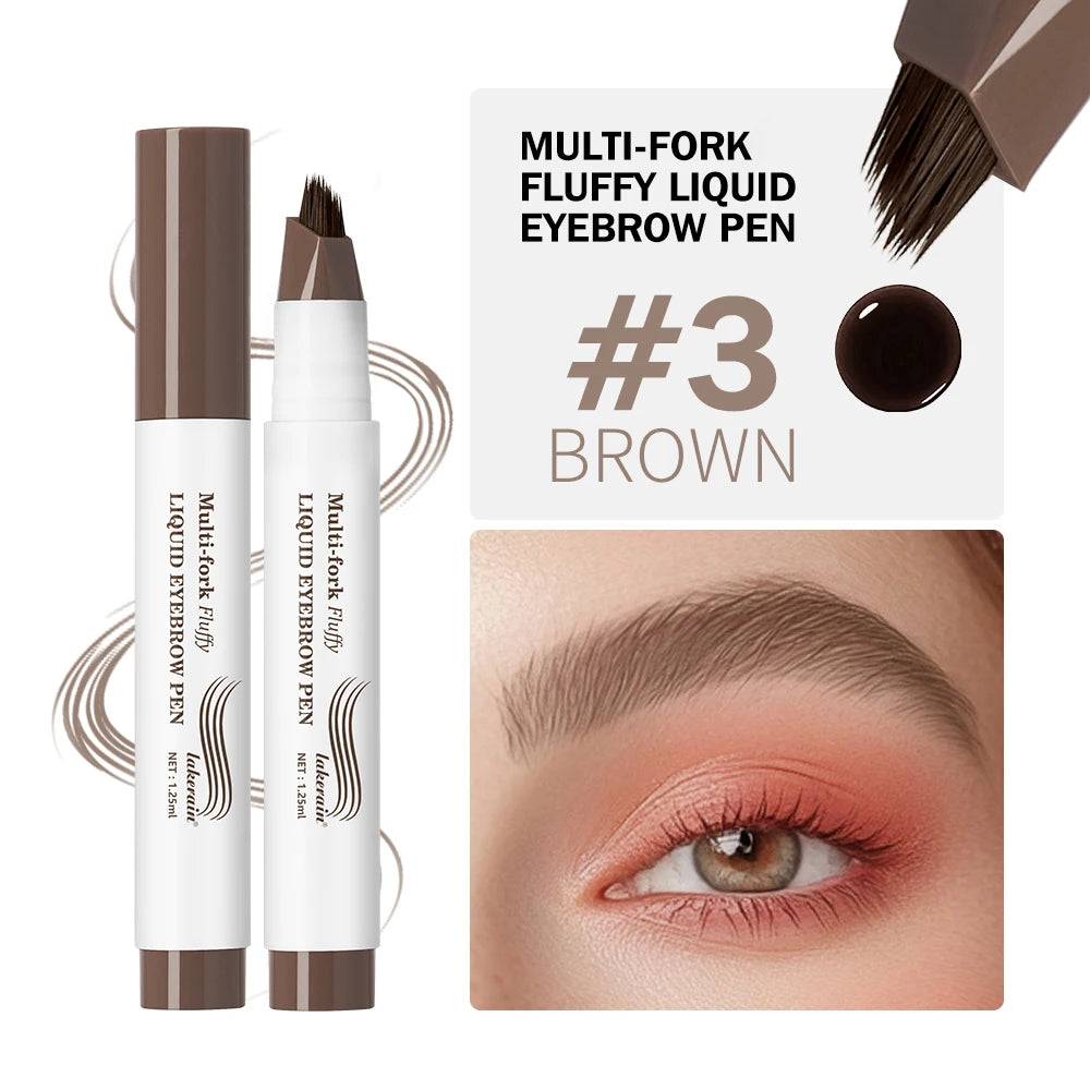 Liquid Eyebrow Pen Microblading Fork Tip Tattoo Brow Pencil - 23