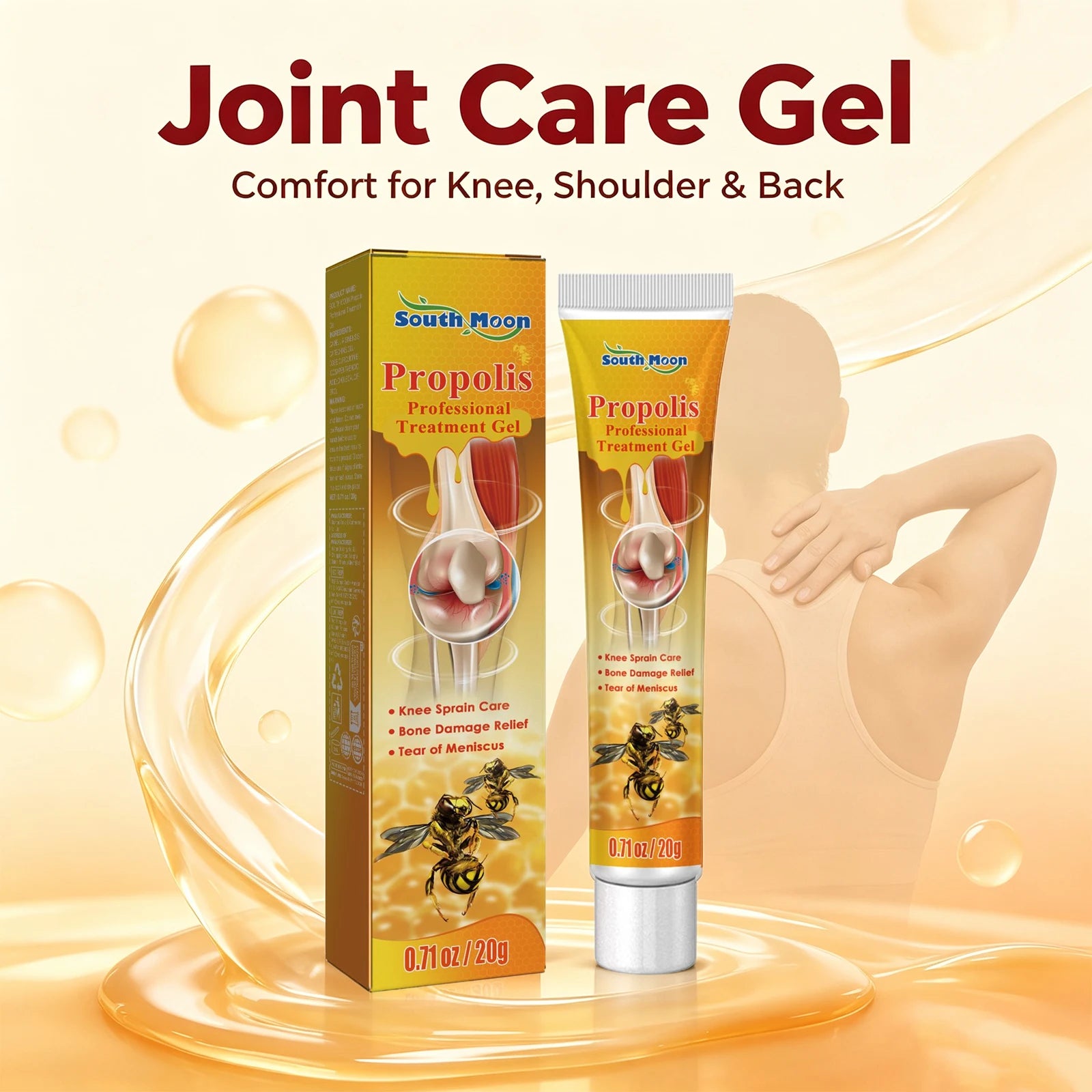 Propolis Joint Care Gel Soothing Massage Cream for Muscle Relief - 6