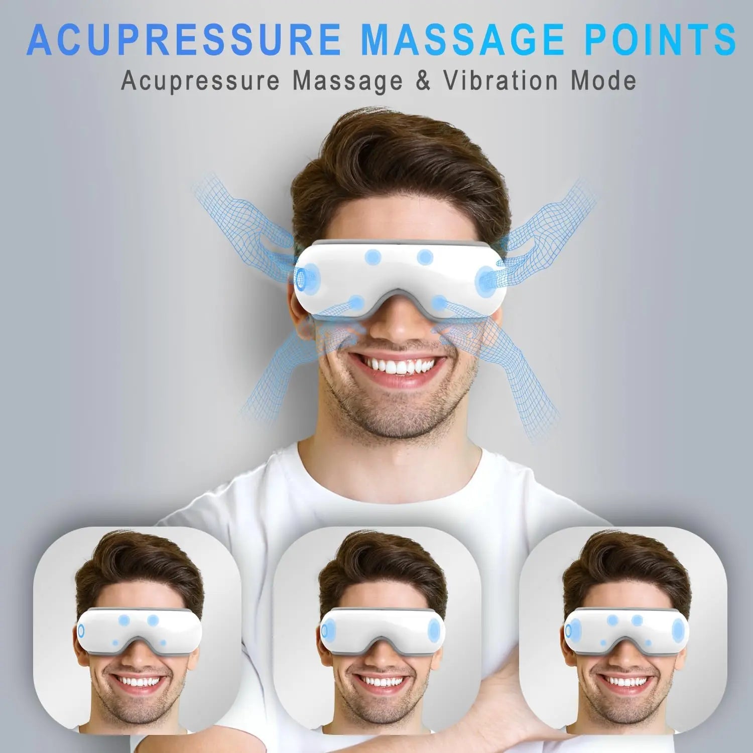 Eye Massager with Heat and Vibration Rechargeable Eye Relaxation Mask - 2