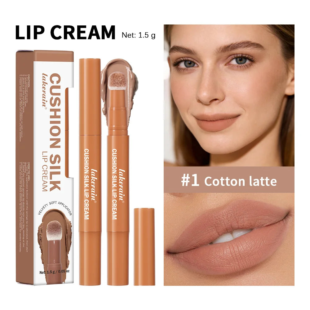 2 in 1 Air Cushion Lip Cream and Blush Waterproof Matte Lip Tint - 23