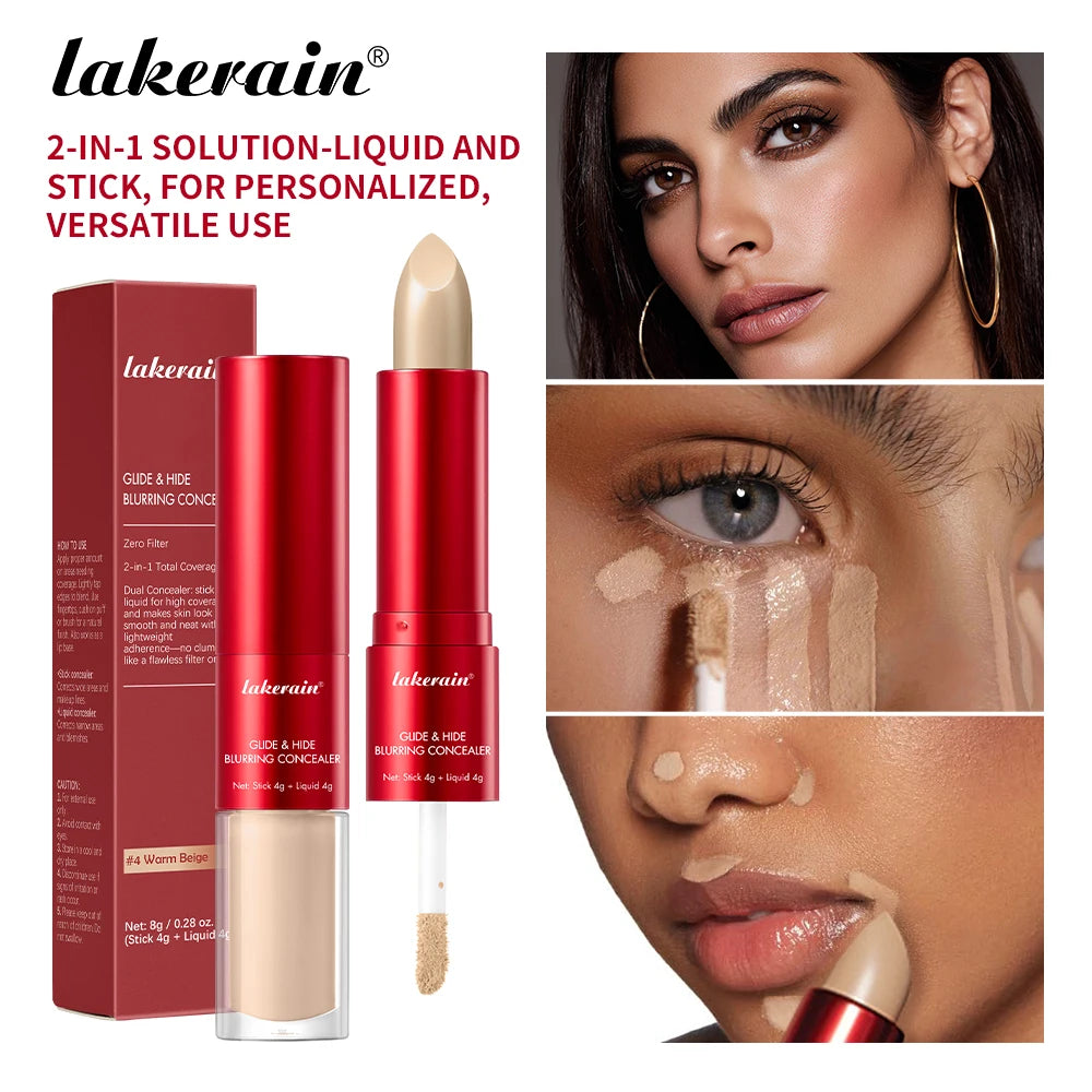 2 in 1 Blurring Concealer and Full Coverage Foundation Makeup