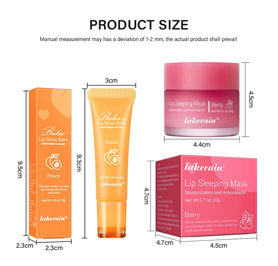 Lip Balm and Sleeping Mask Set Moisturizing Lip Care Treatment