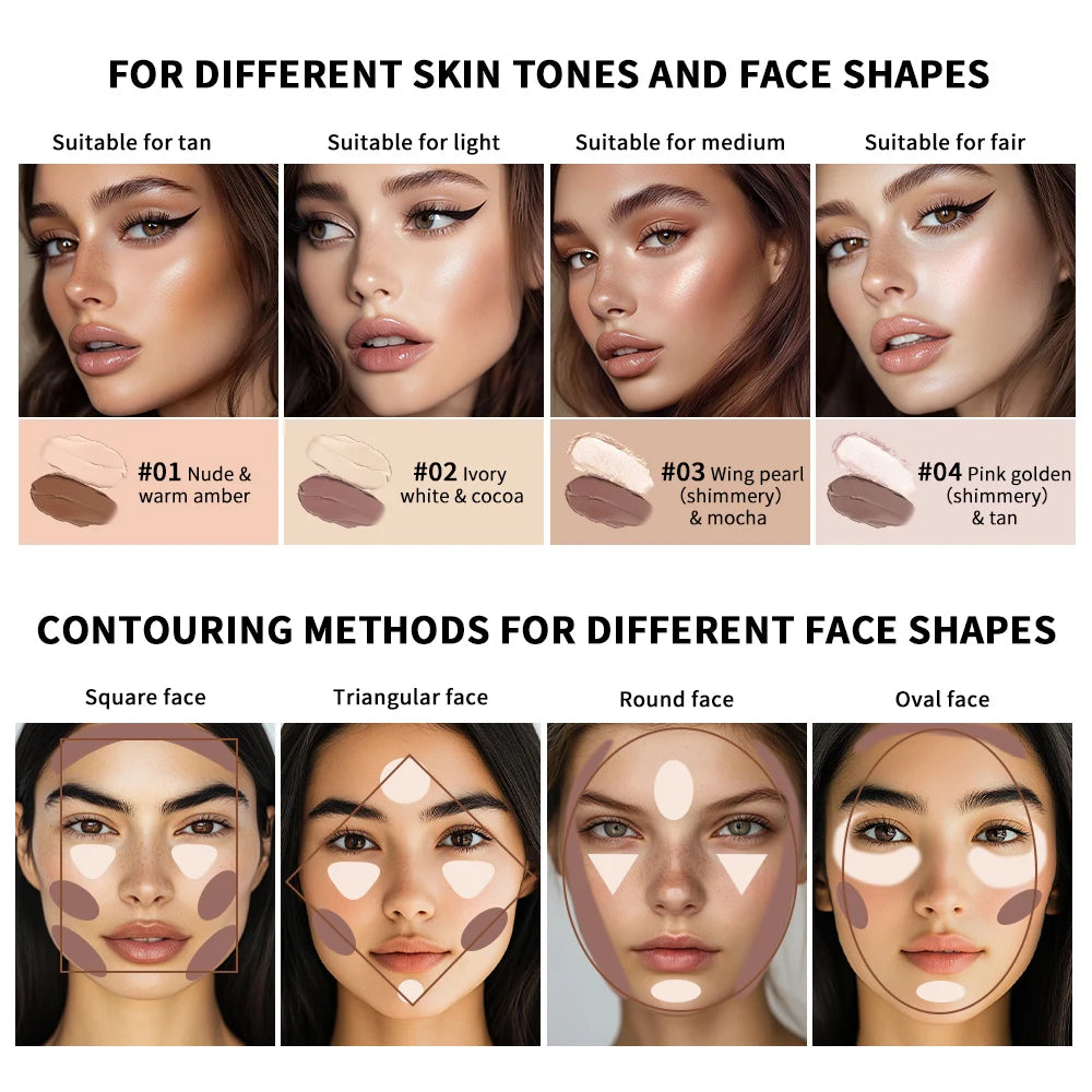 Dual Ended Contour Stick Bronzer and Highlighter Makeup Pen