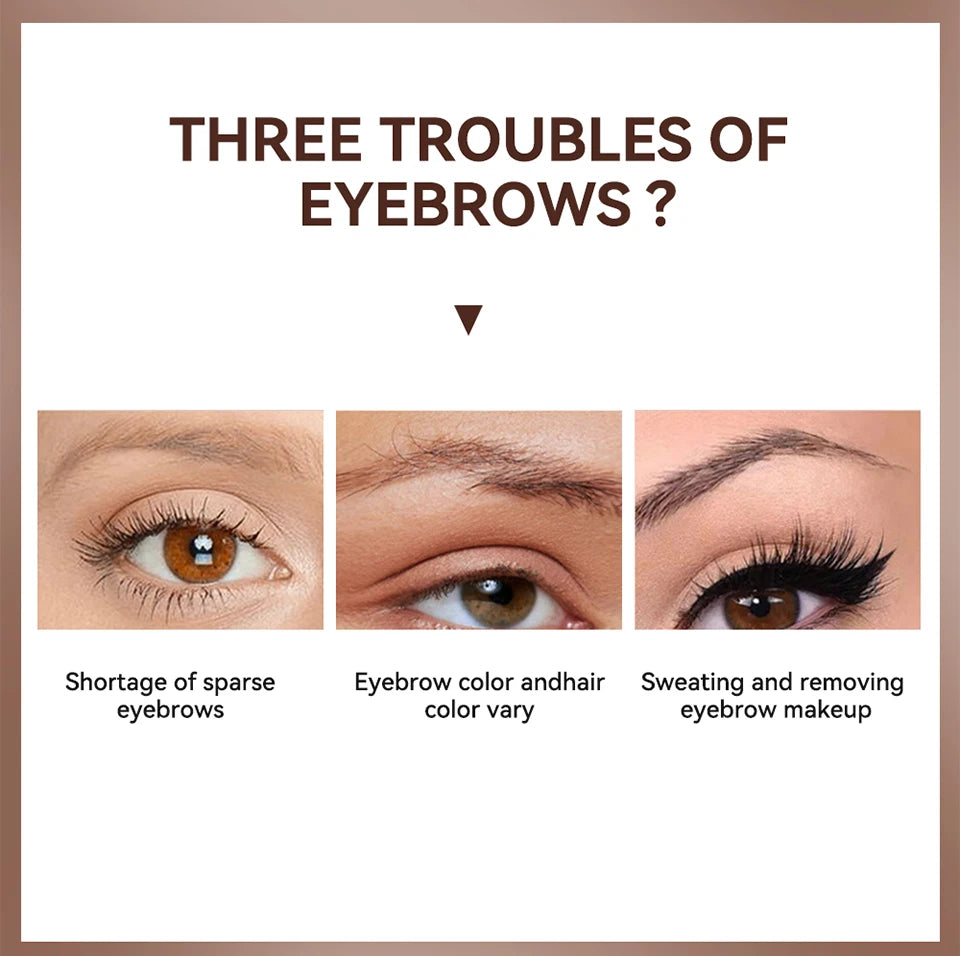 Waterproof Eyebrow Gel Set Long Lasting Eyebrow Tint Makeup - 8