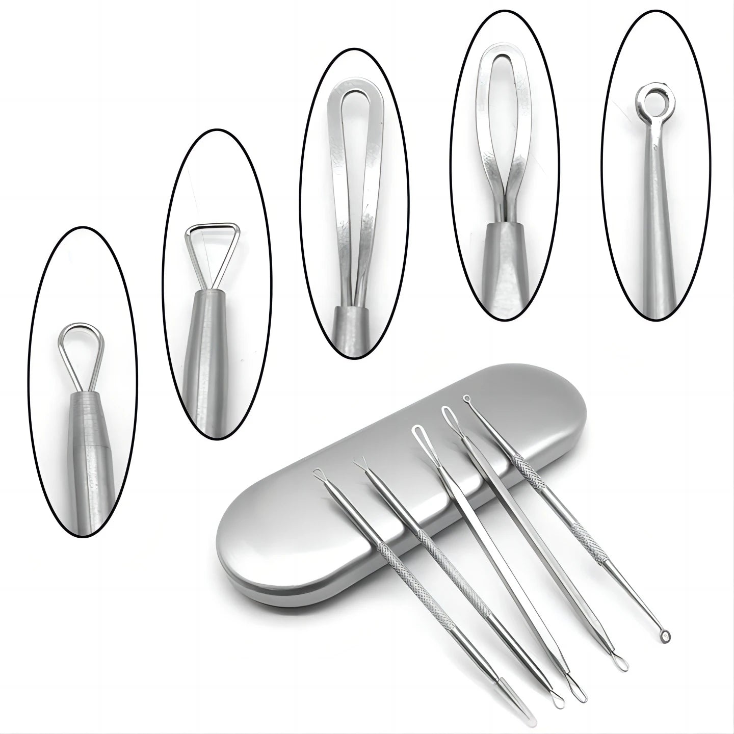 Blackhead Remover Kit Pimple Popper Extractor Tool Set - 10