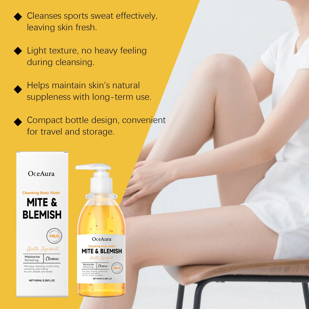 Mite and Blemish Body Wash Acne Control Refreshing Shower Gel