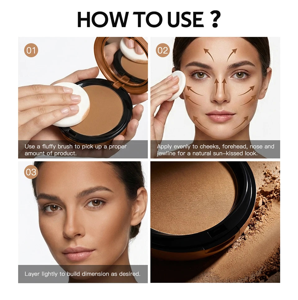 Matte Bronze Pressed Powder Contour and Setting Face Powder - 14