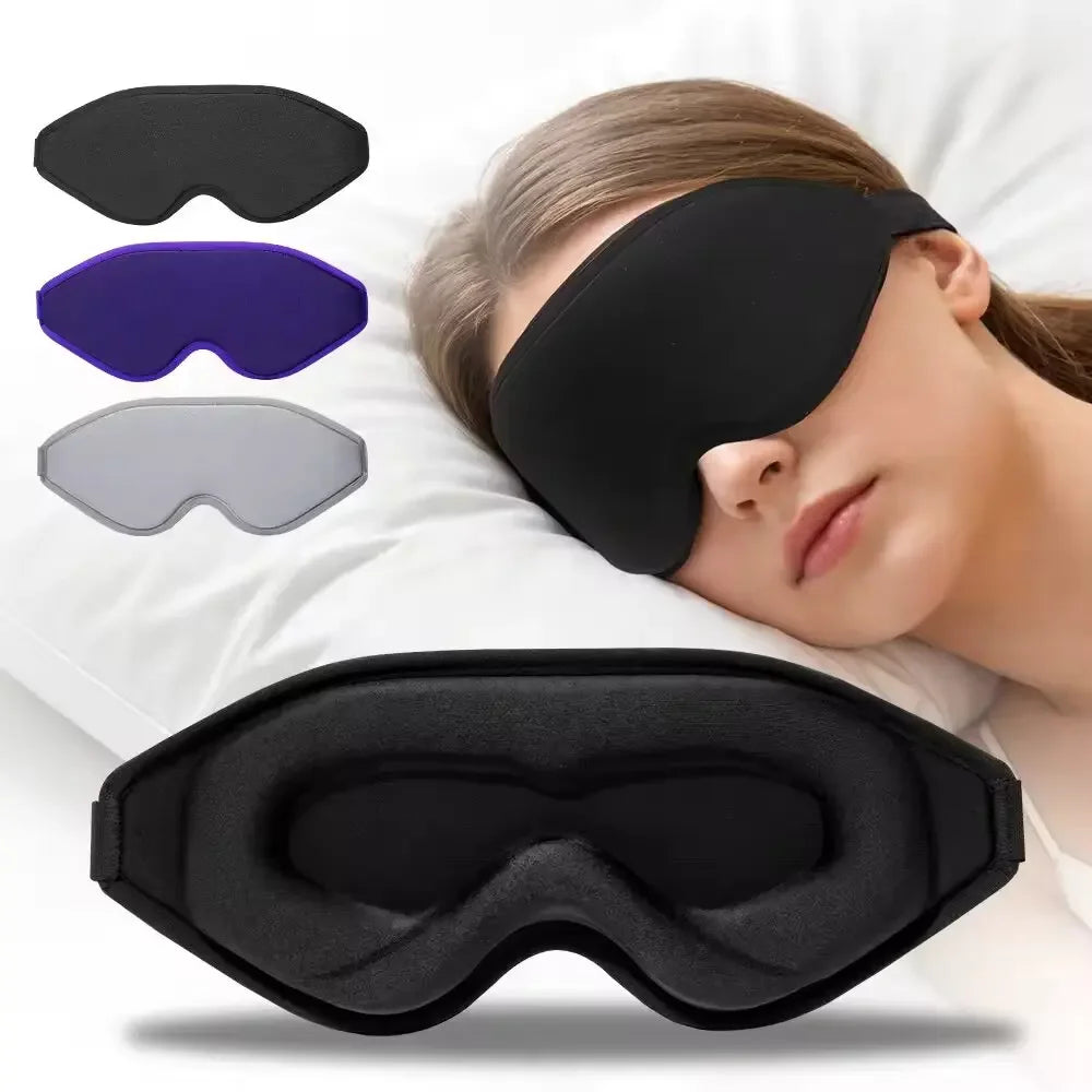 3D Sleep Mask and Contoured Eye Shade for Total Blackout