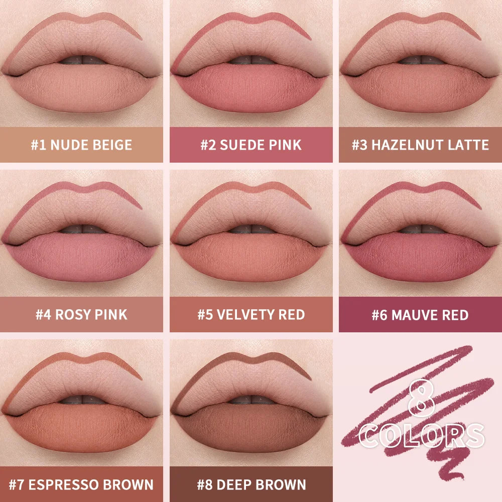 Matte Lip Liner Pencil Waterproof Lip Contour Makeup Pen - 2