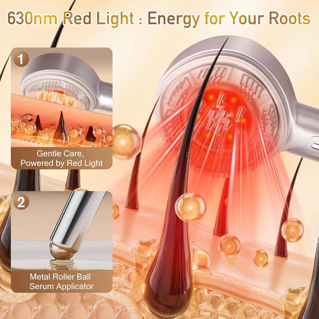 Electric Scalp Massager Comb and Hair Oil Applicator Brush