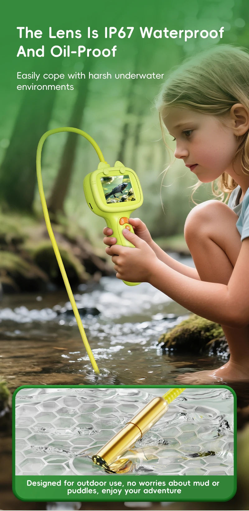 Kids Borescope Camera Educational Science Inspection Snake Scope