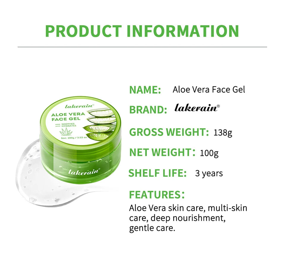 Aloe Vera Gel Moisturizing Soothing Hydrating Face Cream Skin Care