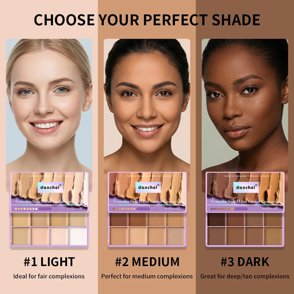 8 Shade Cream Concealer Palette Face Contour and Makeup Corrector - 9