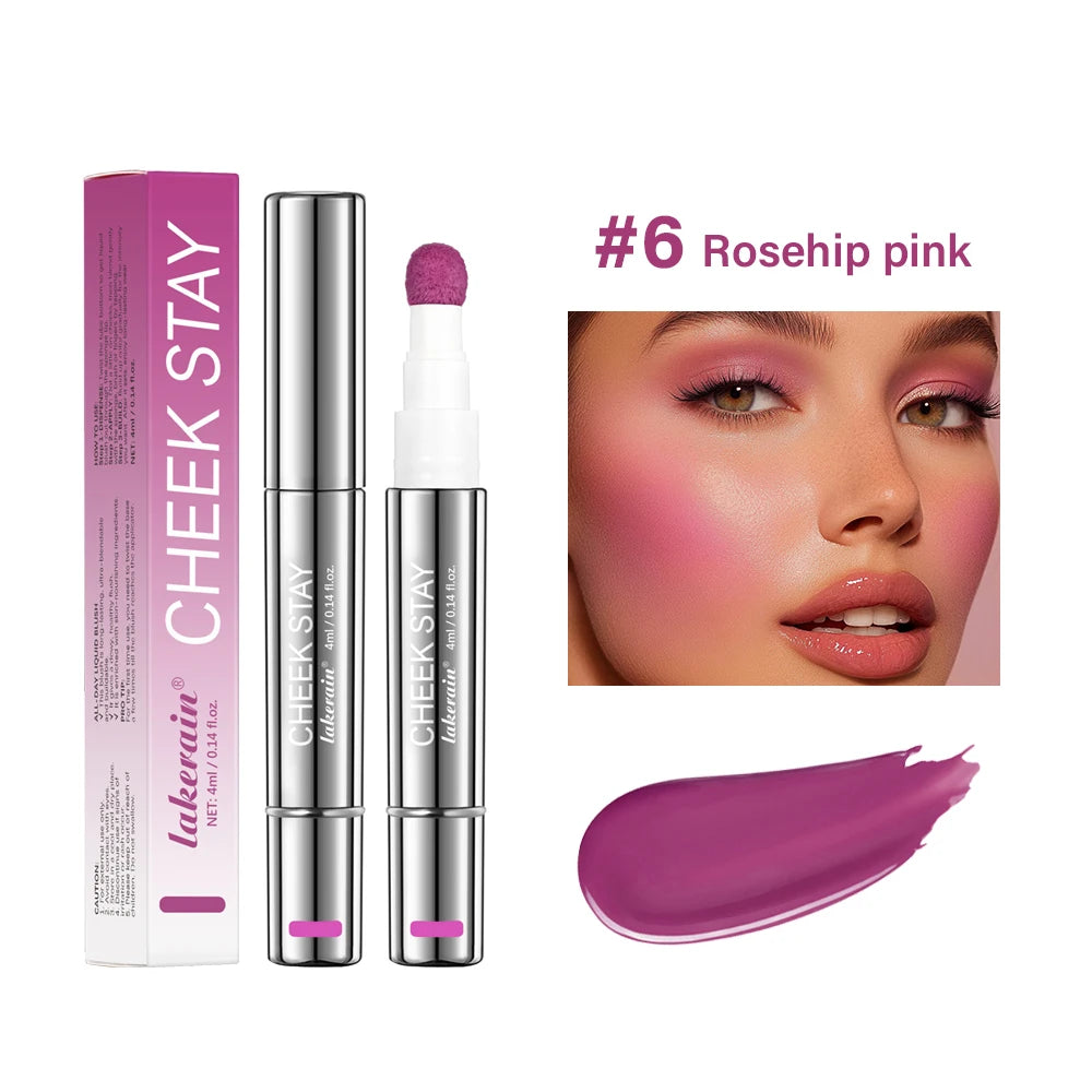 Liquid Blush Stick Sponge Tip Face Makeup Blusher - 24