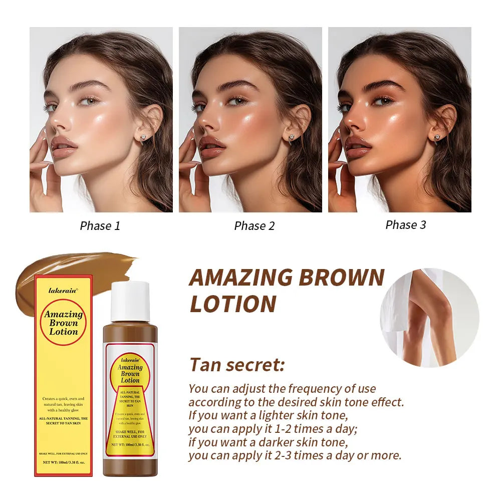 Amazing Brown Tanning Lotion Self Tanner Body Bronzer