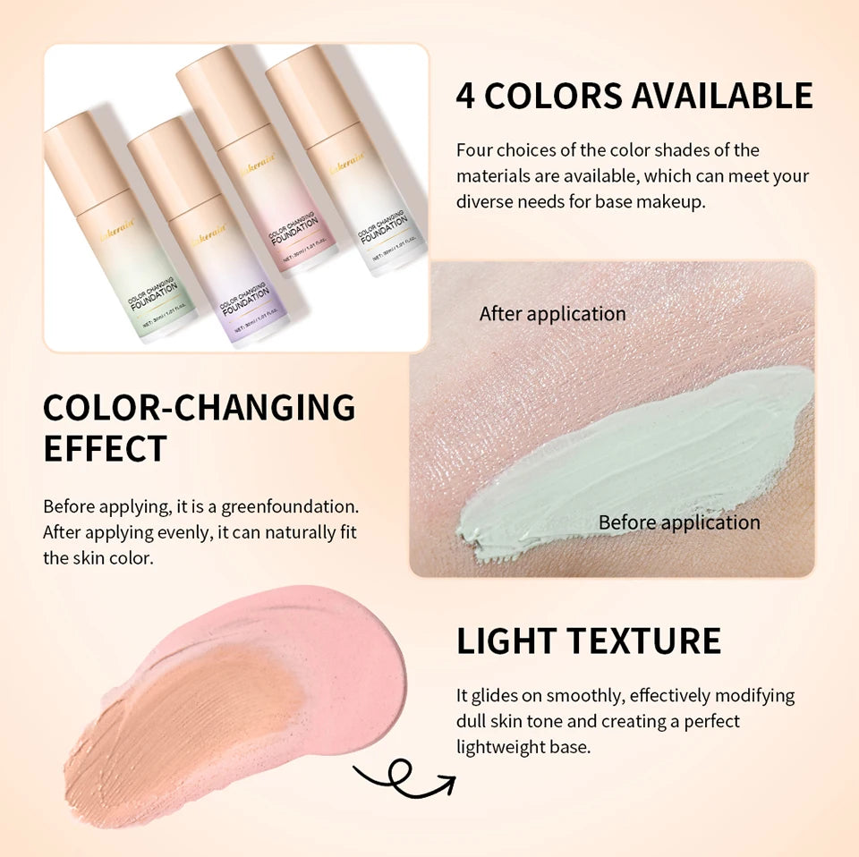Color Changing Foundation Liquid Makeup Base Face Primer - 11