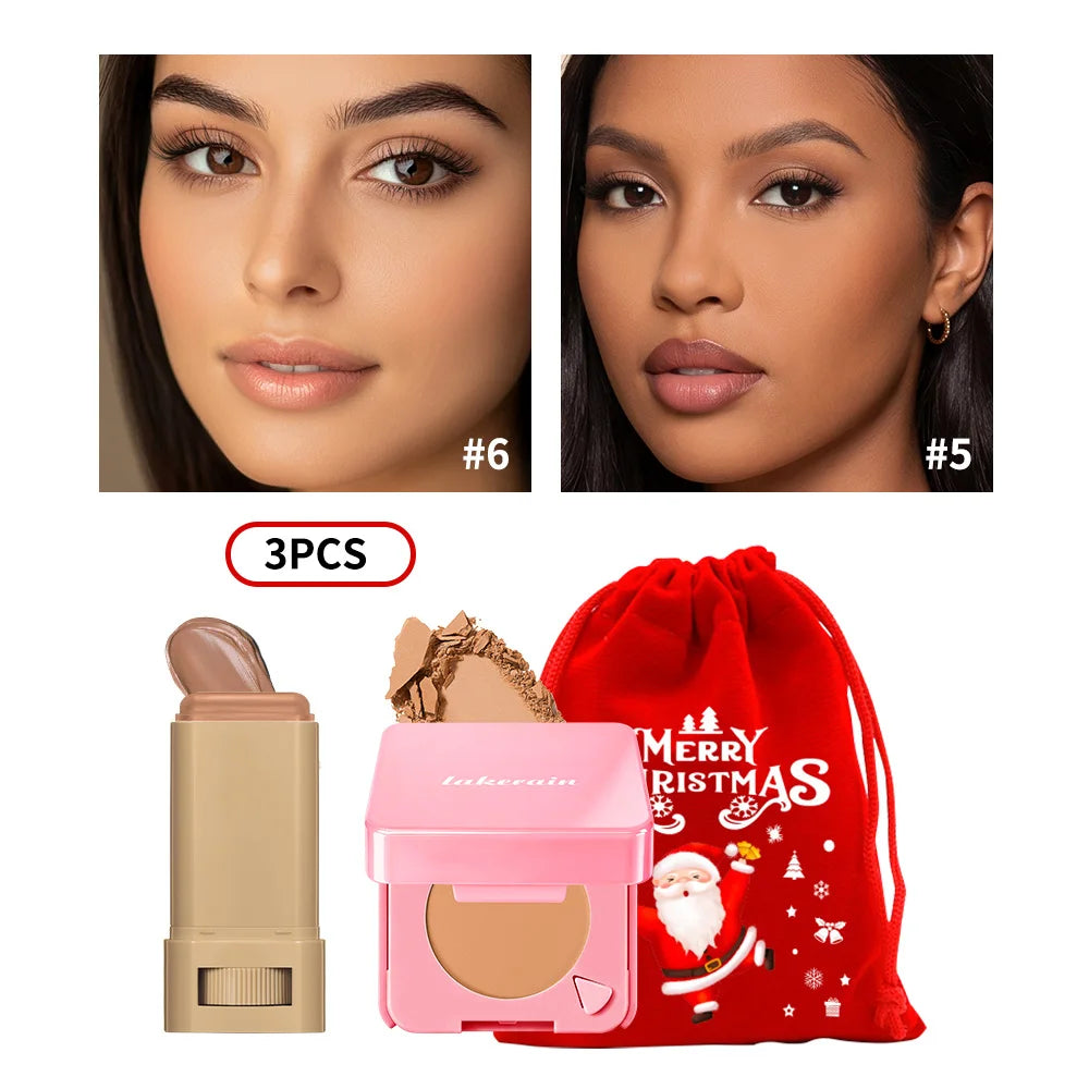 Foundation Stick and Pressed Powder Makeup Set - 36