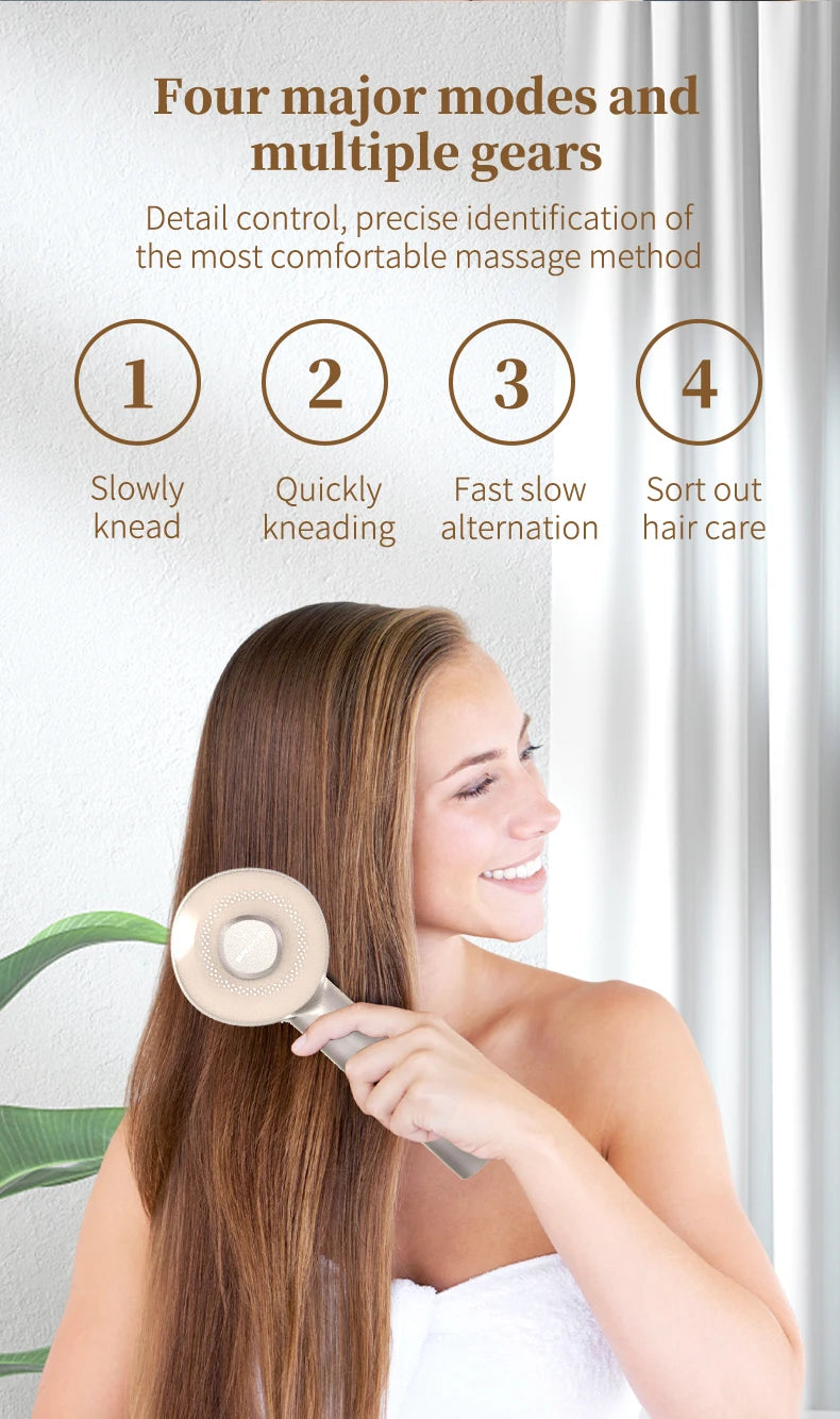 Electric Scalp Massager Comb and Hair Oil Applicator Brush